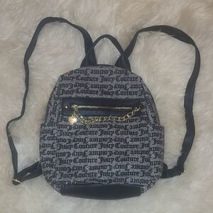 Juicy Couture Black and White Patterned Backpack
